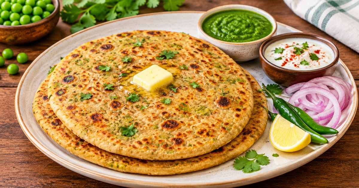 Matar Paratha Recipe in Hindi