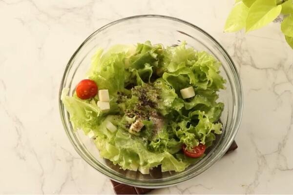 Greek Lettuce Salad with Paneer